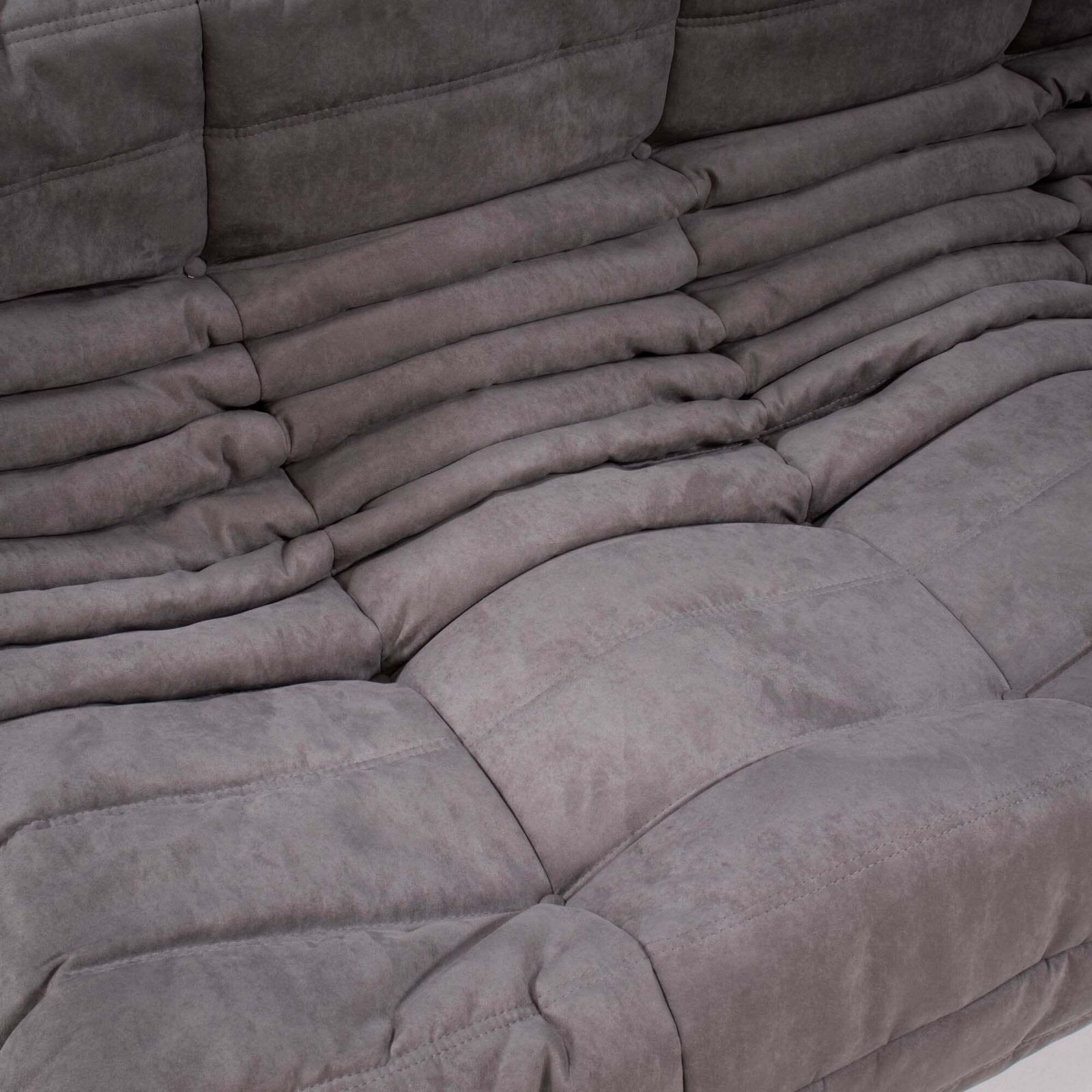 photo for sale Ligne Roset By Michel Ducaroy Togo Grey Modular Sofa And Footstool, Set Of Three