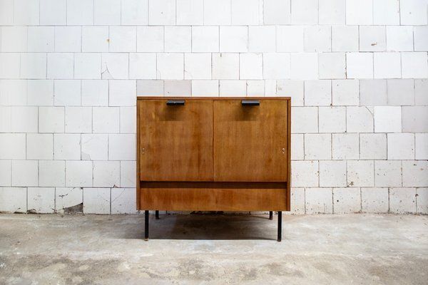 Mobile Bar In Wood And Iron By Leonardo Fiori For Isa Bergamo, Italy, 1950s