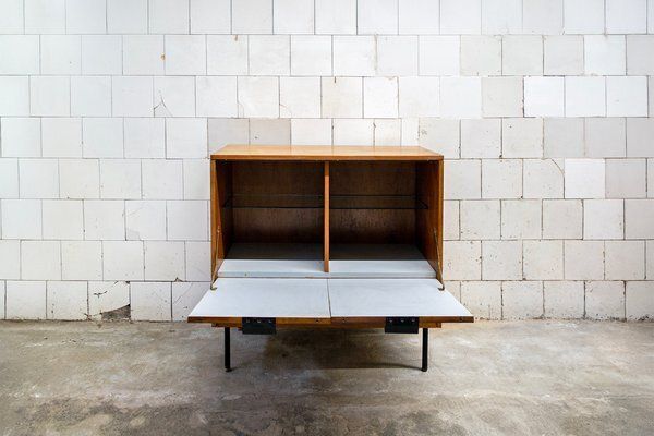 Mobile Bar In Wood And Iron By Leonardo Fiori For Isa Bergamo, Italy, 1950s photo furniture