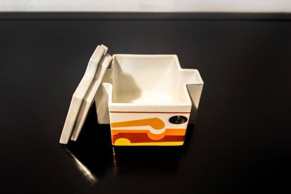 Keramiek Cubicon Collectie Van Peter Chinni Voor Arte Ceramica Romana Pomezia, Italië, Jaren 1970, Set Van 8 photo Woonaccessoires
