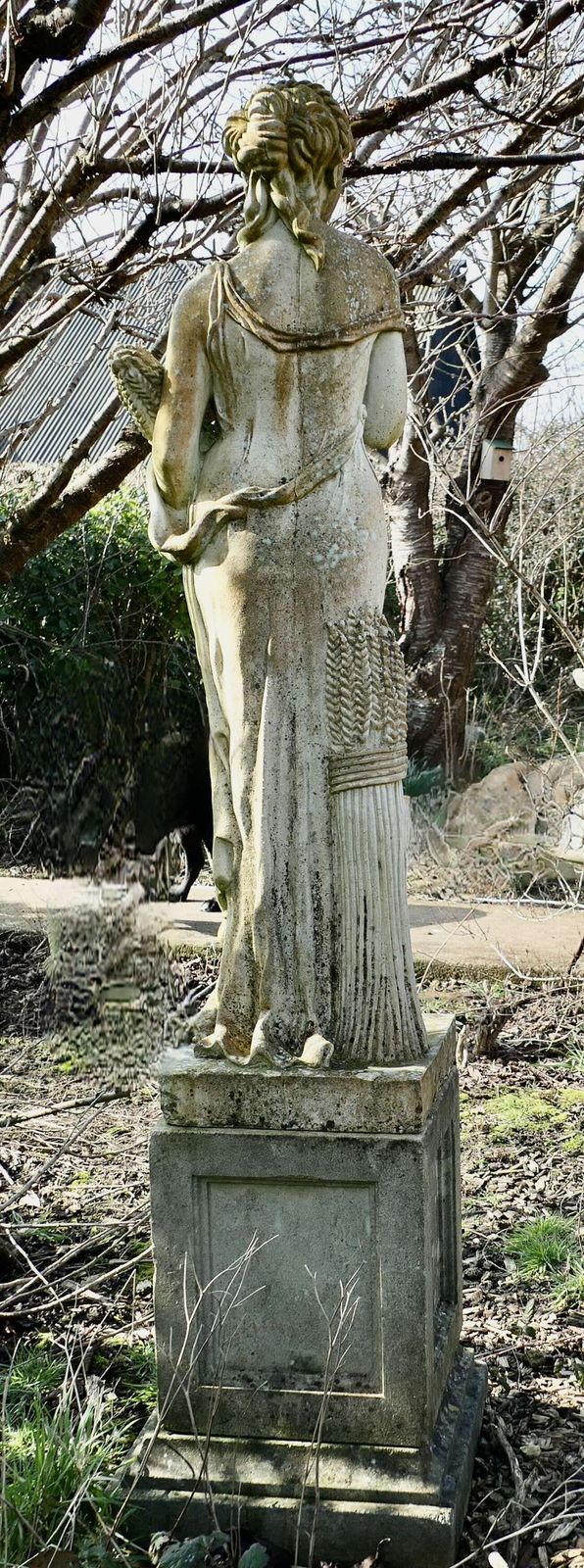 Large Weathered Garden Statue Of Autumn Of The 4 Seasons photo 2280.0