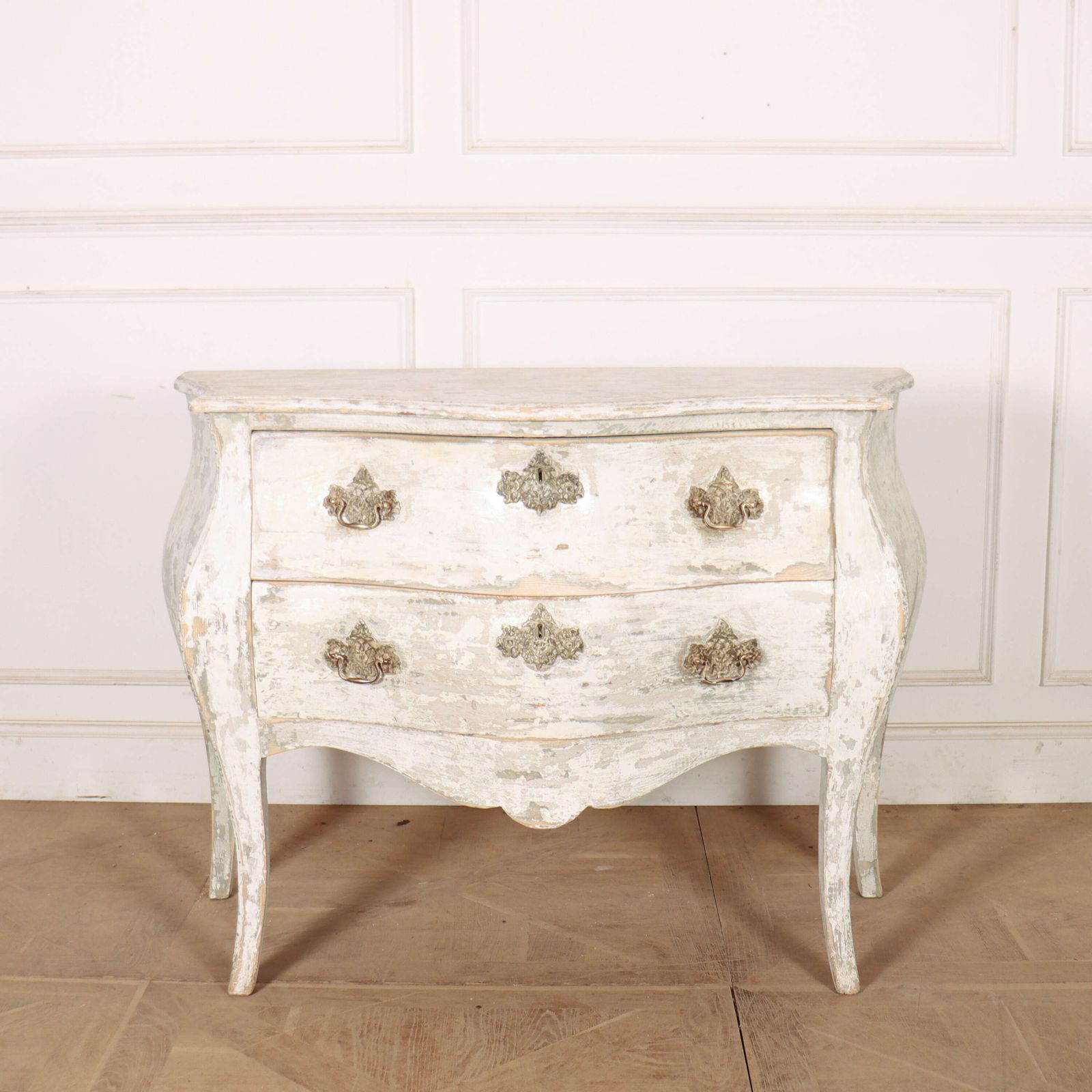 French Painted Two Drawer Commode