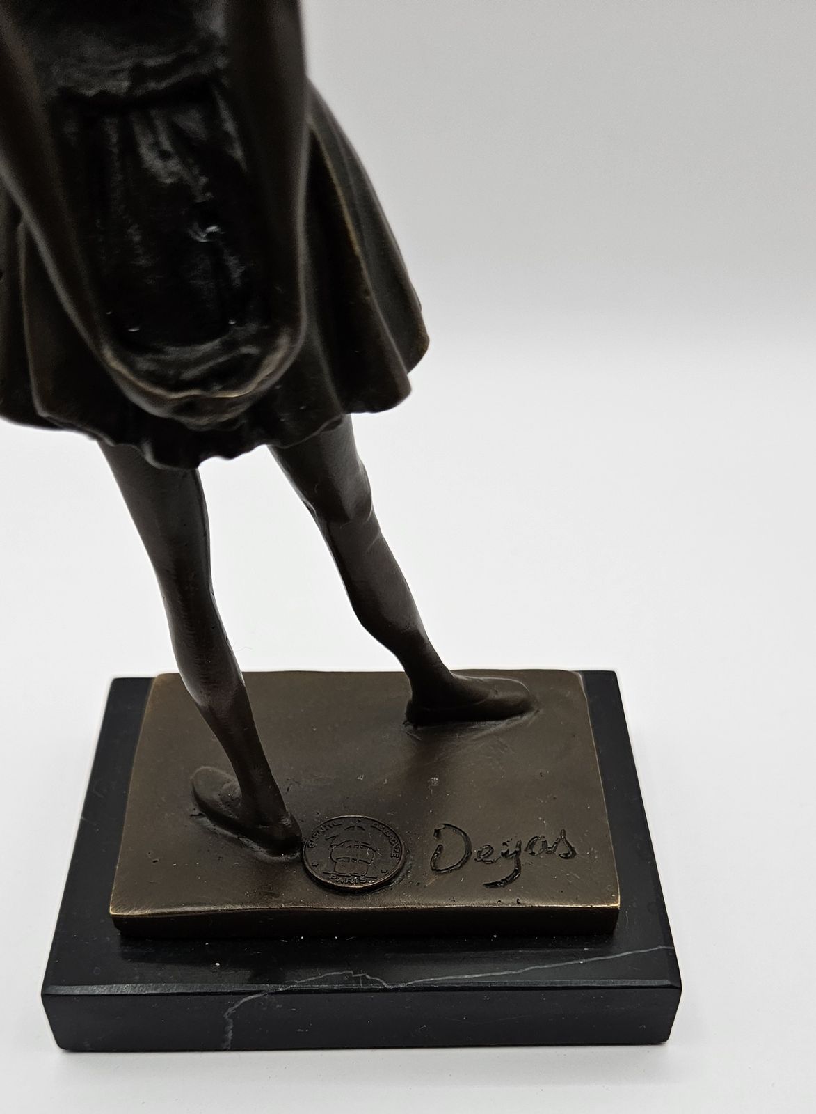 After Edgar Degas   Bronze Figure Of A Young Female Dancer photo vintage