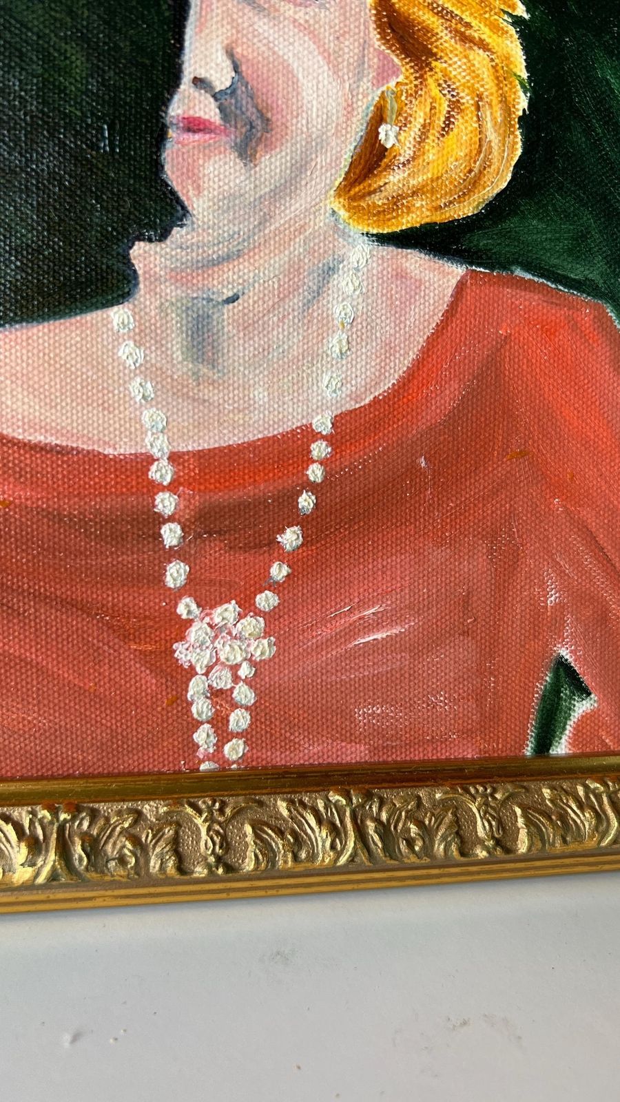 Contemporary Oil On Canvas Portrait – Framed Original Artwork photo for sale