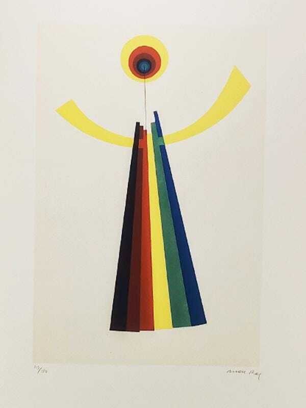 1970s Man Ray Limited Edition Lithograph. Author's Signature And Numbered In Pencil. photo furniture