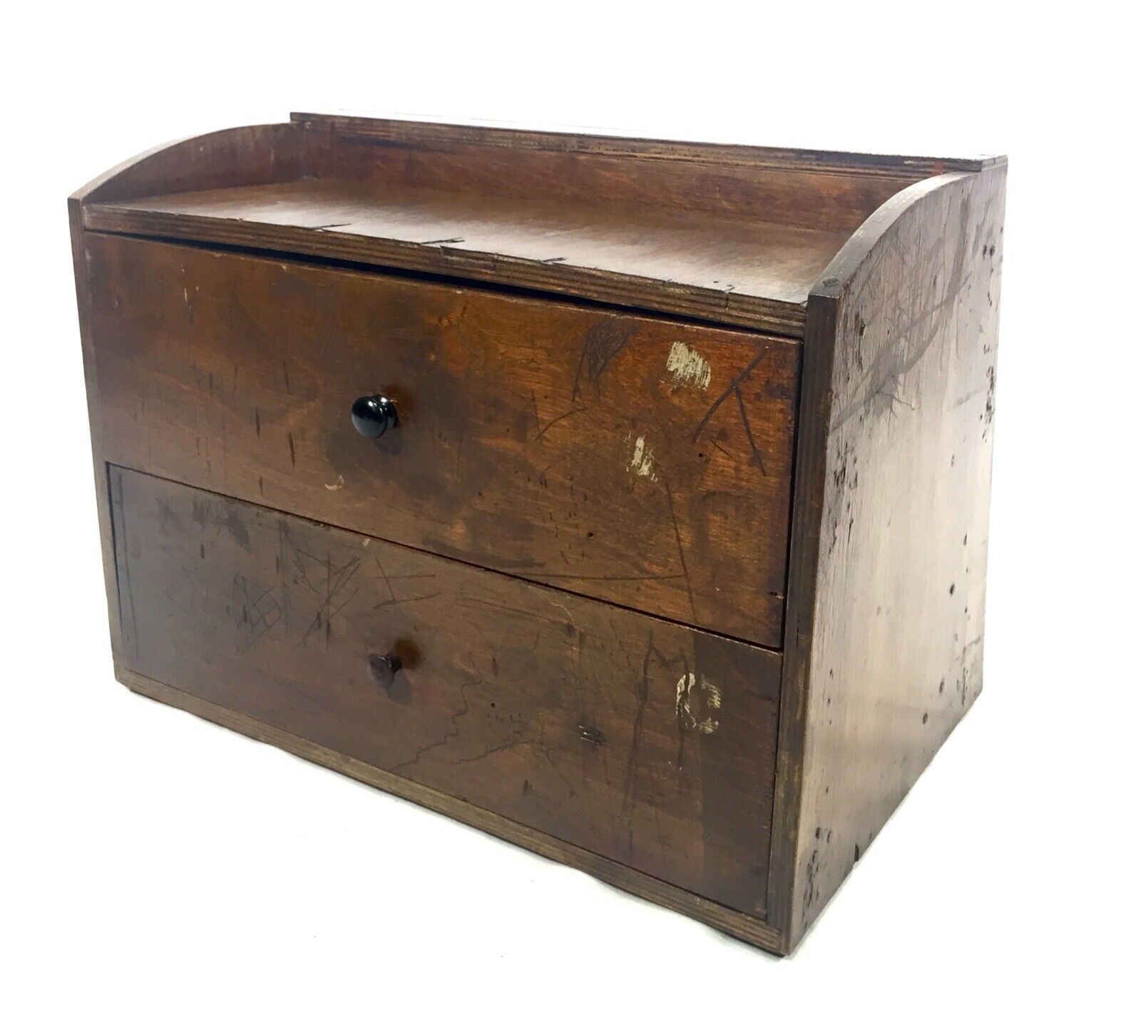 Antique Advertising 1950s Rawlplug Drill Bit Shop Display Sales Cabinet Drawers photo vintage