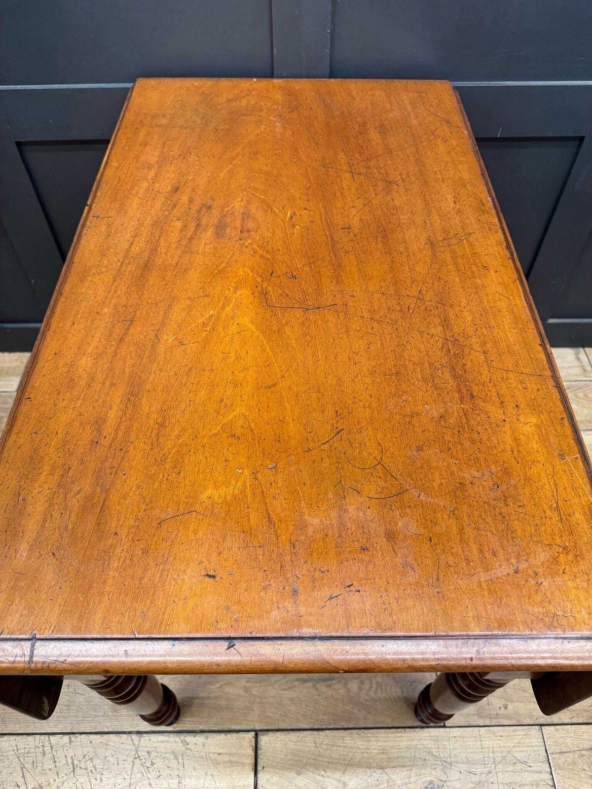 Antique Extending Mahogany Pembroke Table / Drop Leaf Sideboard With Drawer photo vinterior