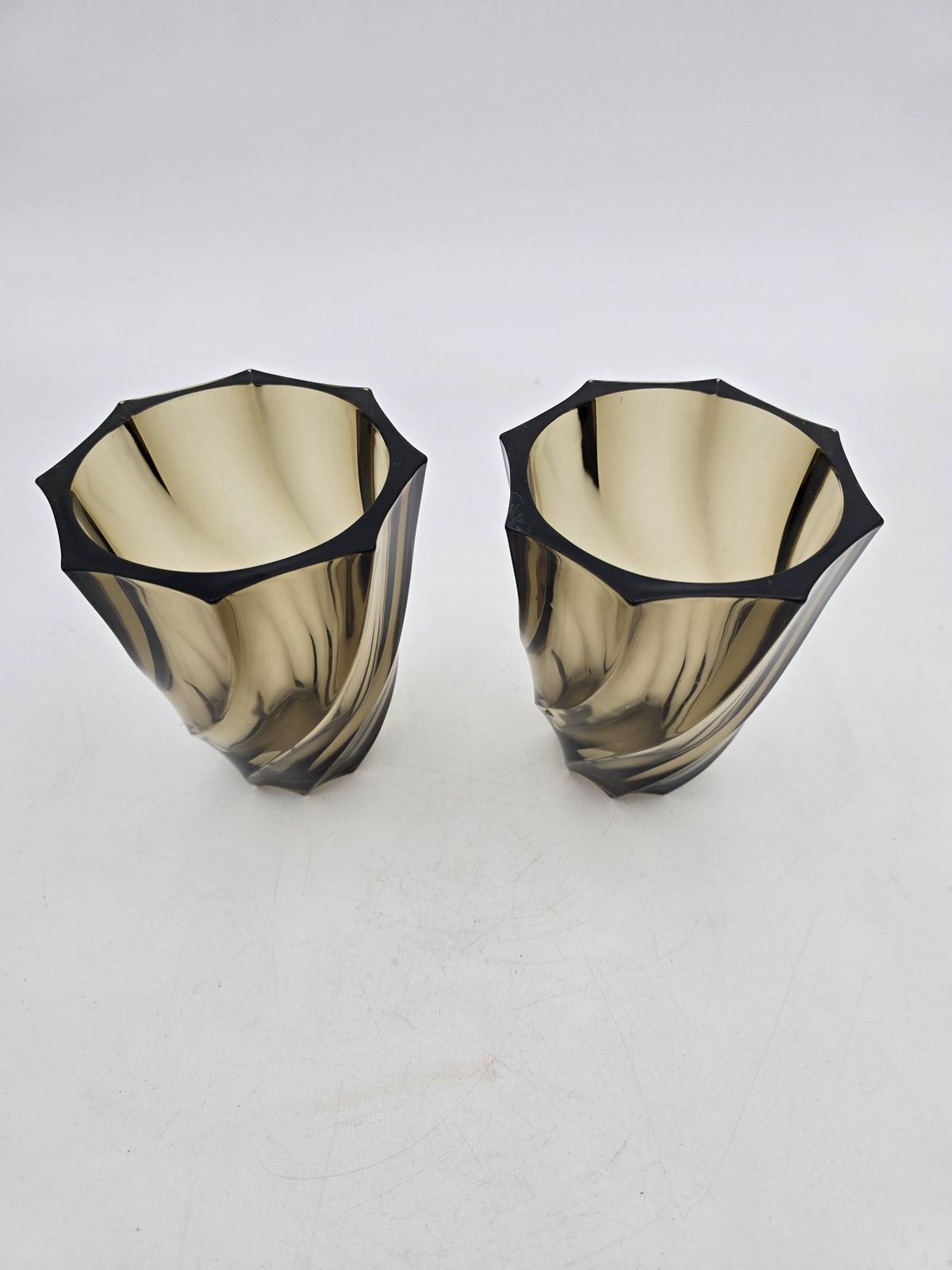 Pair Of 50's Smoked Glass Vases photo furniture