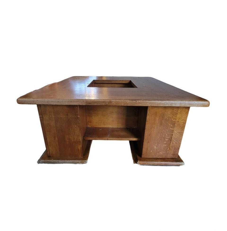 Square Oak Coffee Table photo Furniture