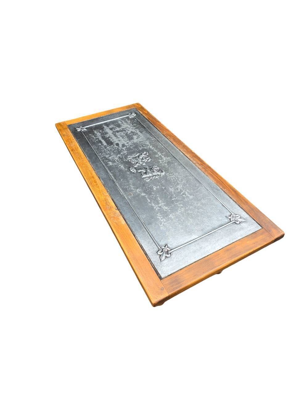 Page 1 Of 9 Vintage Wood And Tin Coffee Table photo Furniture