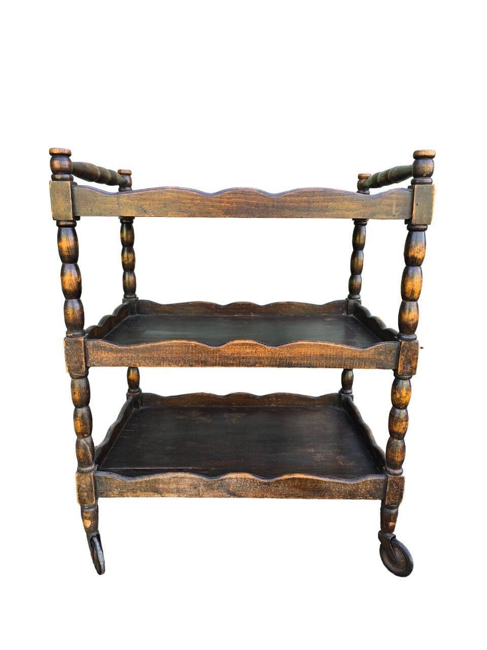 Old Wooden Serving Trolley photo furniture