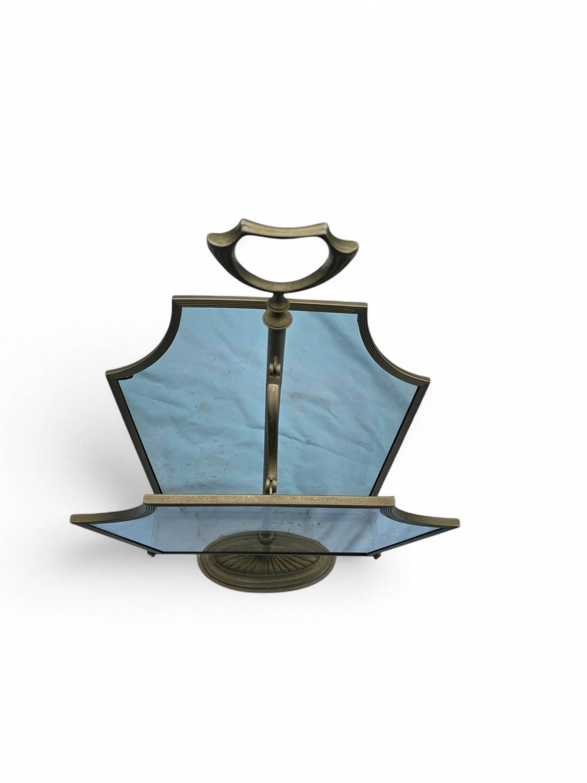 Old Metal And Glass Magazine Rack photo Home Decor