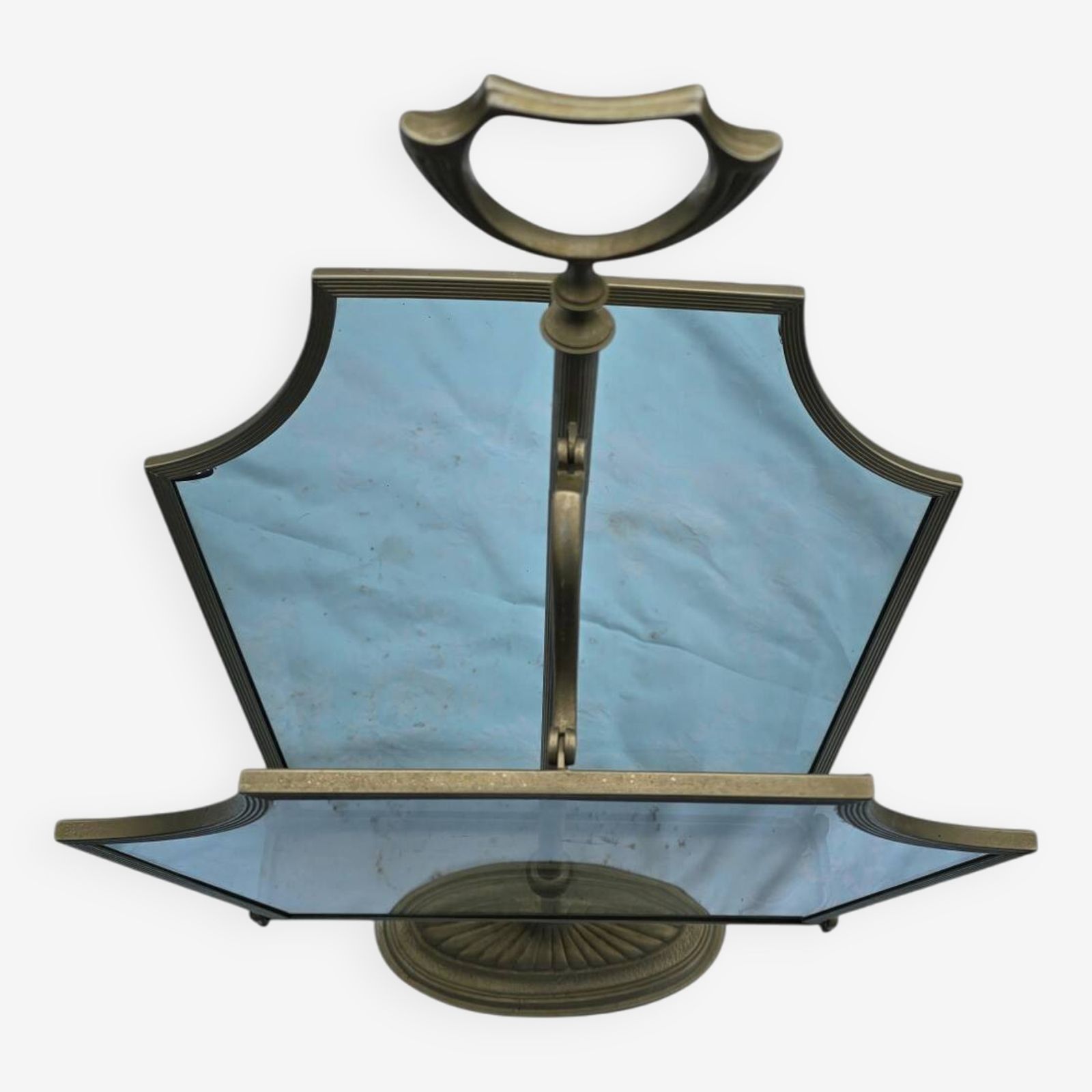 Old Metal And Glass Magazine Rack photo 76.0