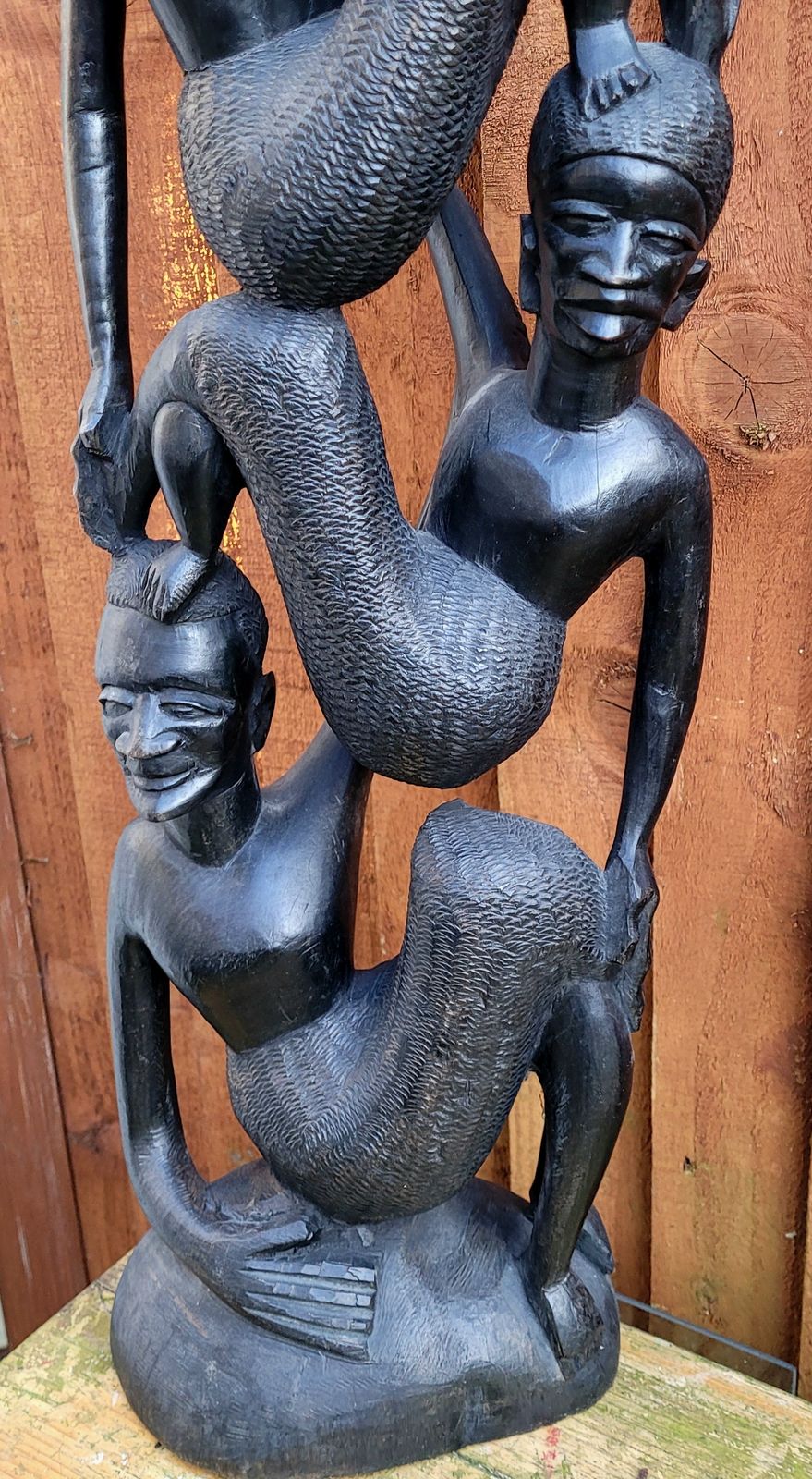 Makonde Hand Carved  Tree Of Life Scilpture Tanzania Africa photo Art