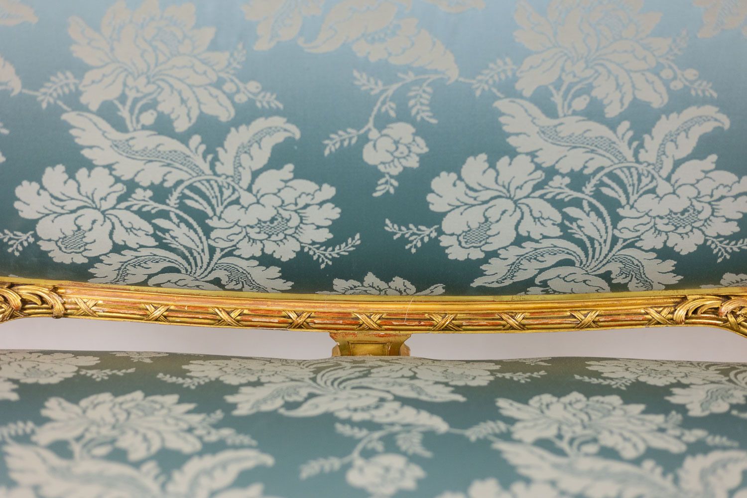 Louis XV Style Living Room With Gilded Wood Frame. Circa 1880. photo vintage