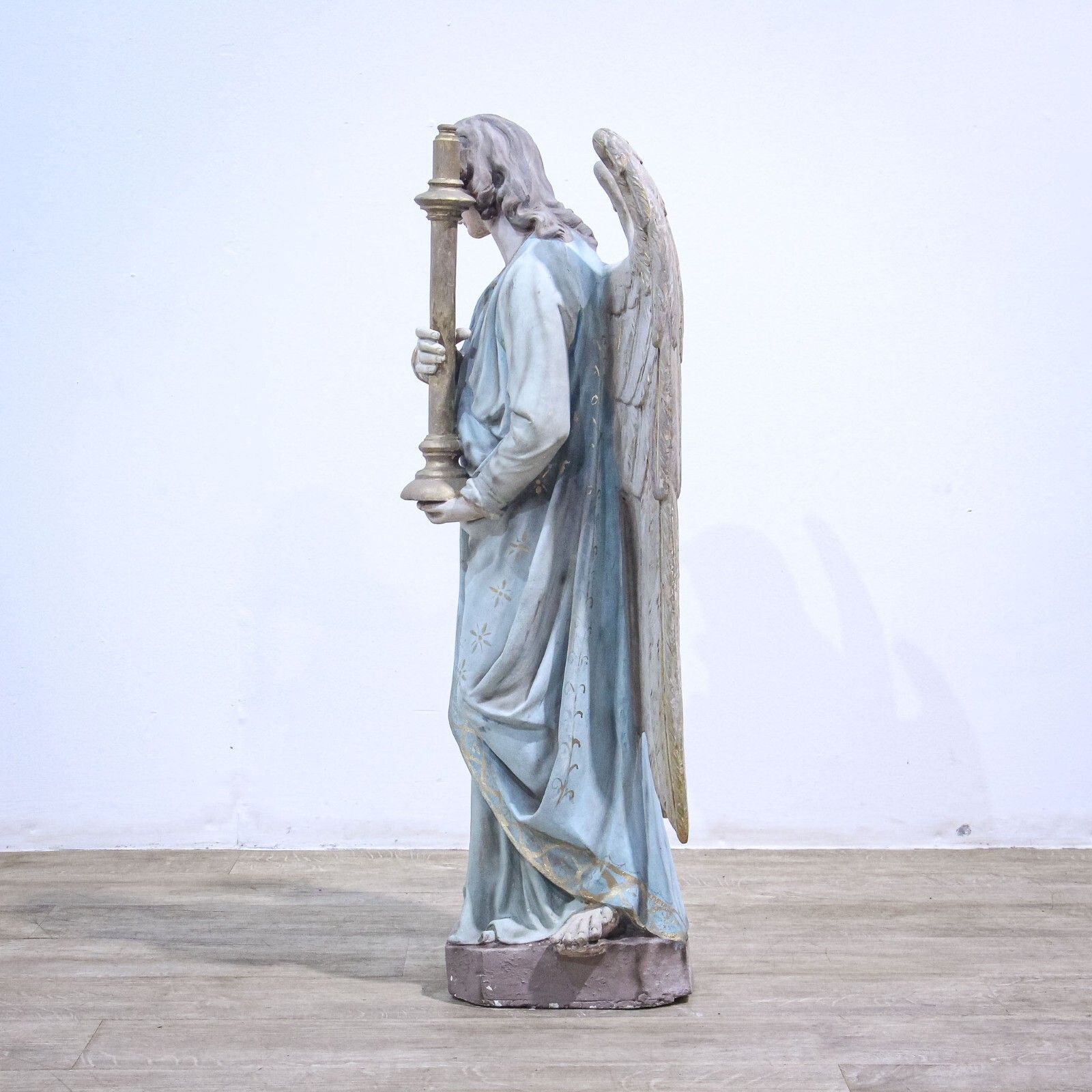 19th Century Terracotta Church Angel Figure photo Art