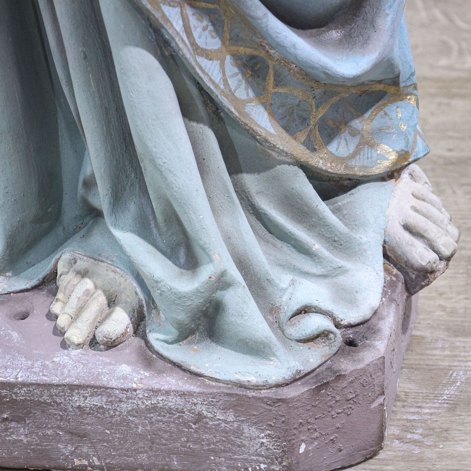 19th Century Terracotta Church Angel Figure photo vintage