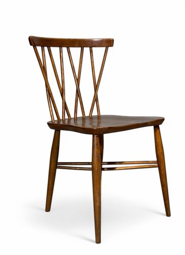 Ercol Candle Stick Chair Desk Chair Elm And Beech Blonde Early Model Serpentine photo Furniture