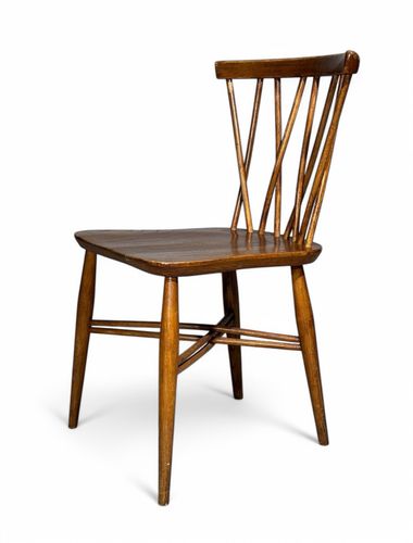 Ercol Candle Stick Chair Desk Chair Elm And Beech Blonde Early Model Serpentine photo 125.0