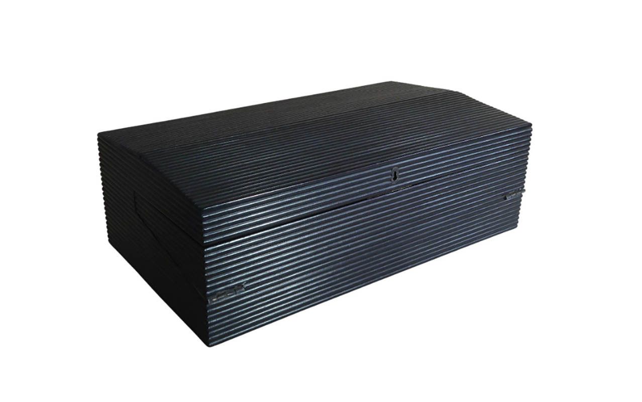 Antique Anglo Indian Fluted Writing Box With Secret Drawers. Early 19th Century