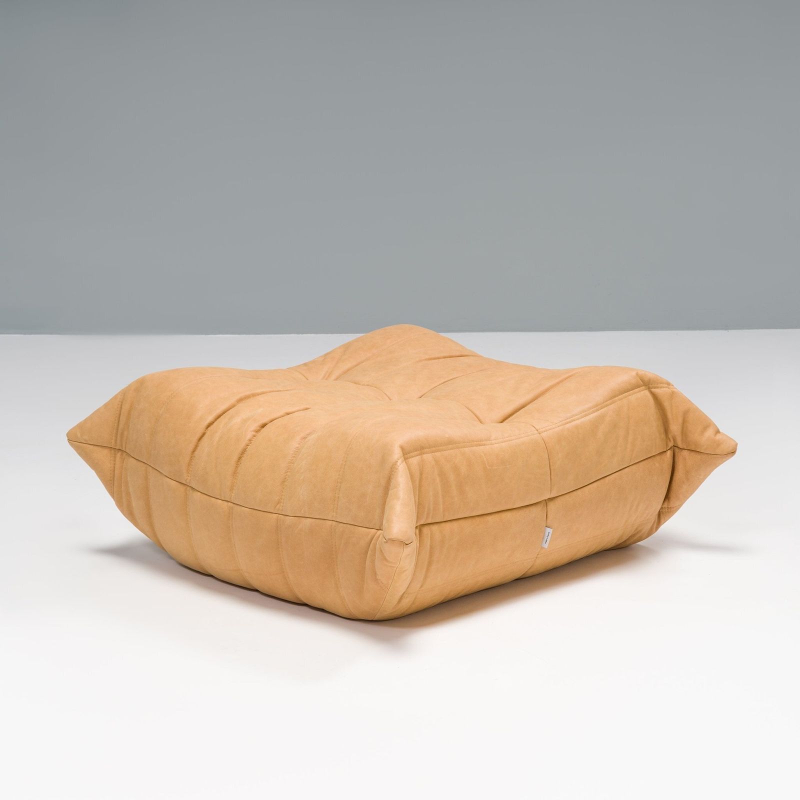 Furniture Ligne Roset By Michel Ducaroy Camel Brown Leather Togo, Set Of Five photo