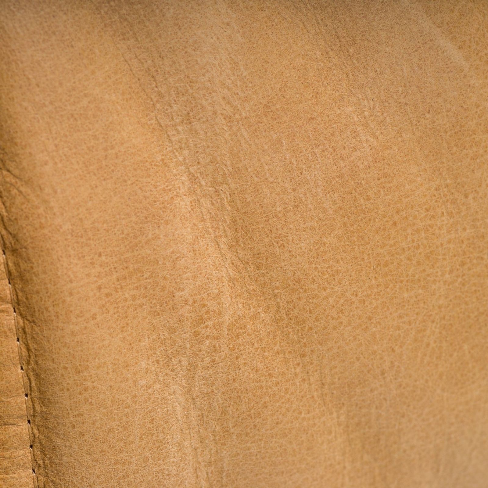 9300.0 Ligne Roset By Michel Ducaroy Camel Brown Leather Togo, Set Of Three photo