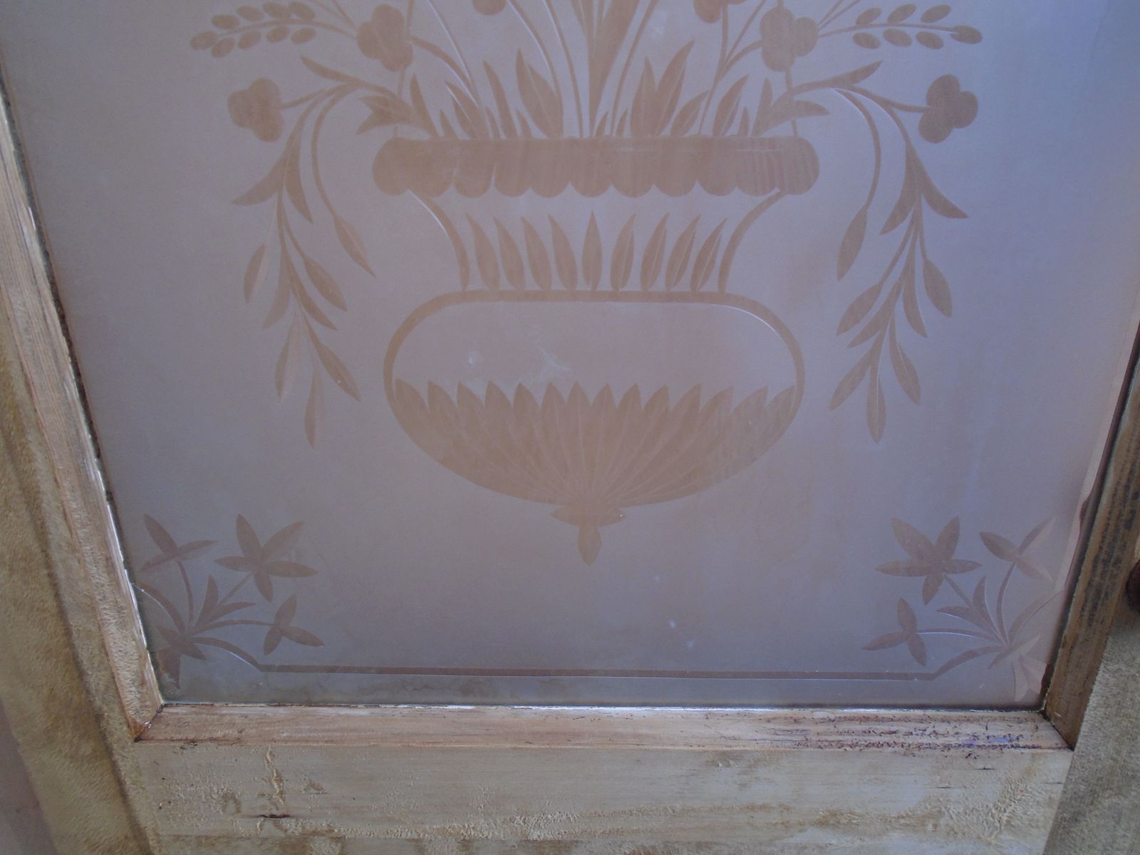 An Original Victorian Pine Etched Bathroom / Ensuite / Utility Door To Wax/Paint photo for sale