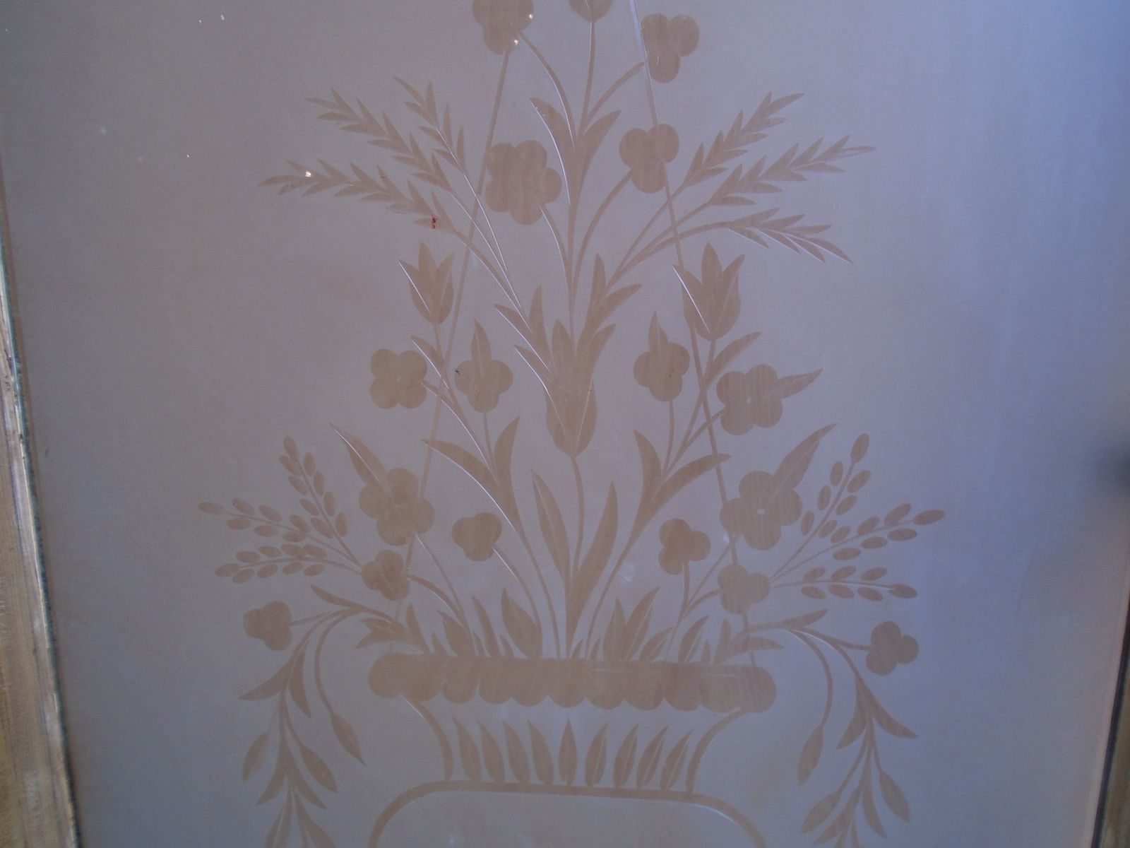 An Original Victorian Pine Etched Bathroom / Ensuite / Utility Door To Wax/Paint photo Home Fixtures
