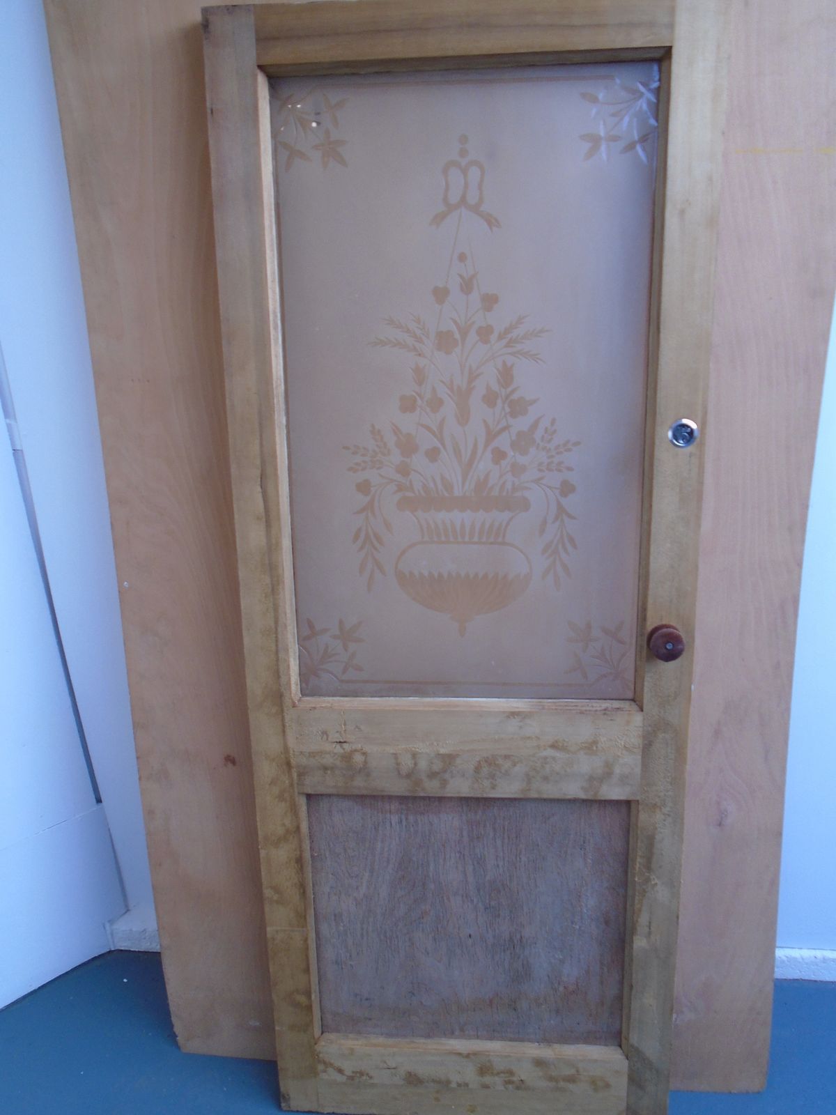 An Original Victorian Pine Etched Bathroom / Ensuite / Utility Door To Wax/Paint photo buy