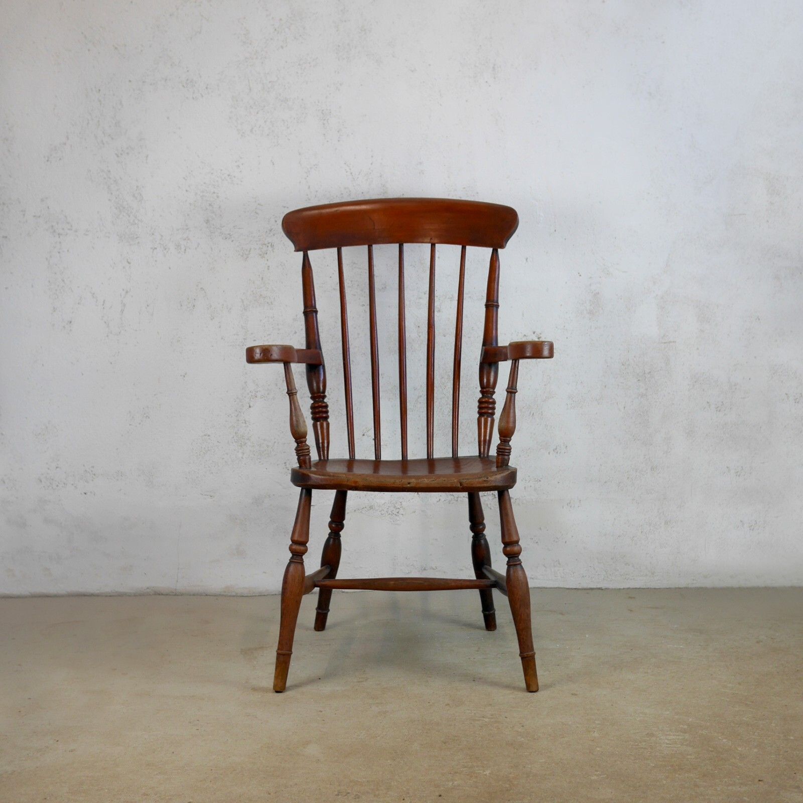 Antique Elm & Beech Windsor Armchair Grandfather Chair Country House #102811 photo buy