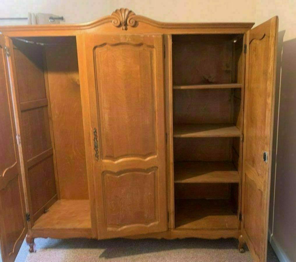 Custom Painted Beautiful Vintage Original French Louis XV Wardrobe photo furniture