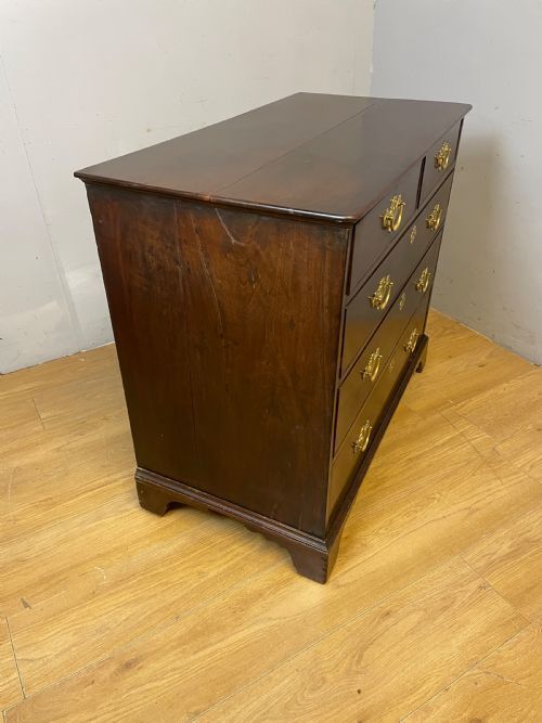 Georgian Solid Mahogany Four Height Chest Of Drawers Circa 1790 photo vintage