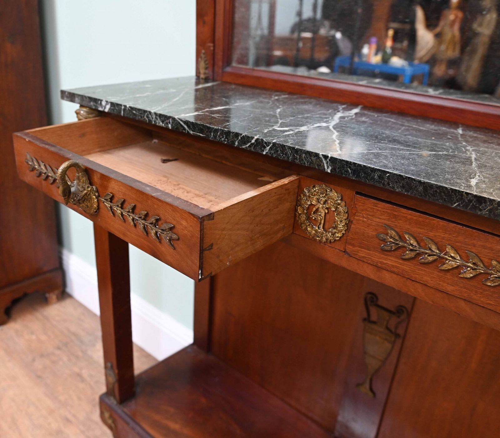 photo buy French Empire Chiffonier Cabinet Mahogany Napoleon III 1890