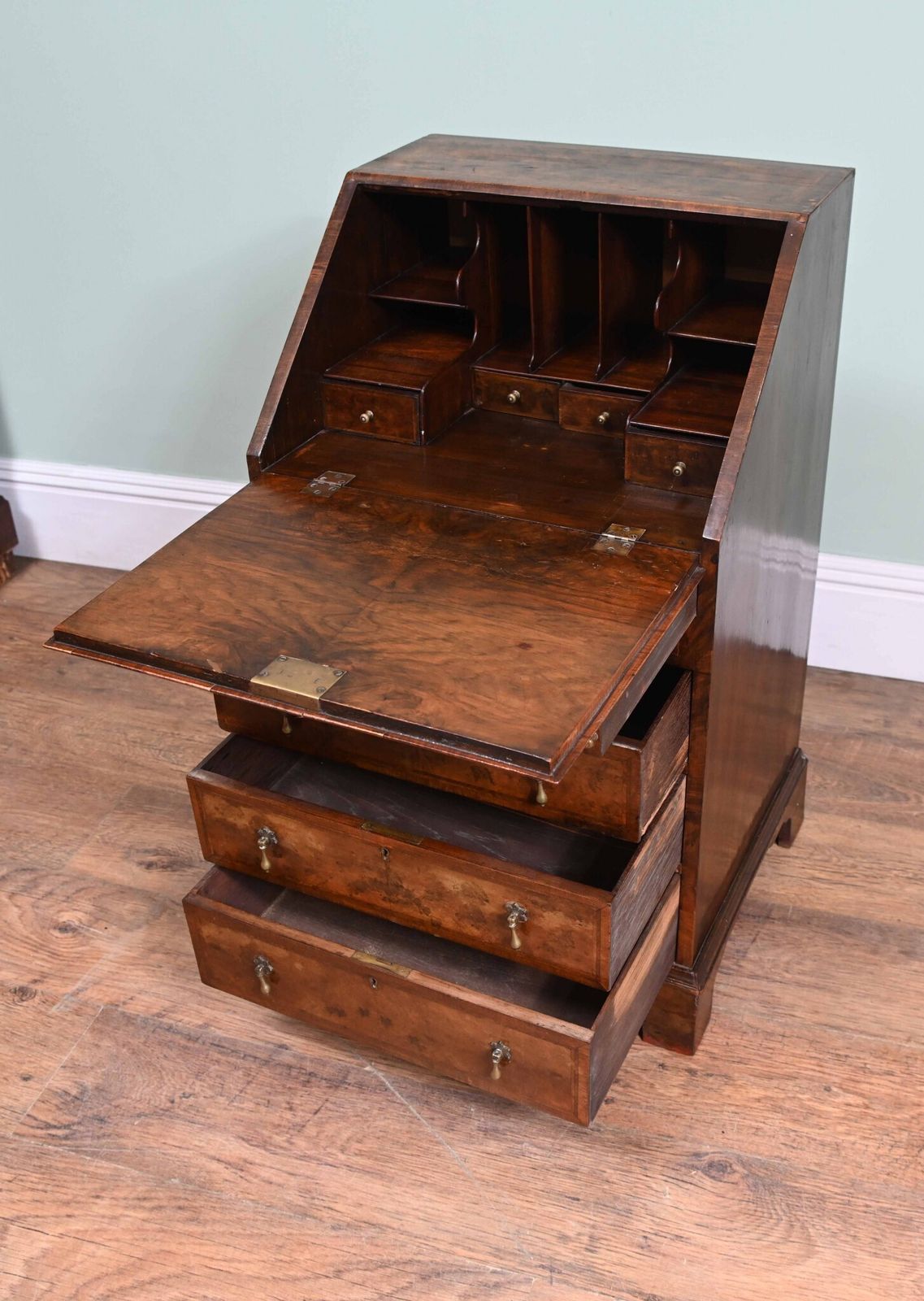 Victorian Bureau Desk Walnut Antique Writing Table 1890 photo 1150.0