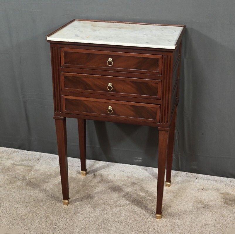 Small Mahogany Chest Of Drawers, Louis XVI Style – Part 2 Of The 19th Century photo for sale