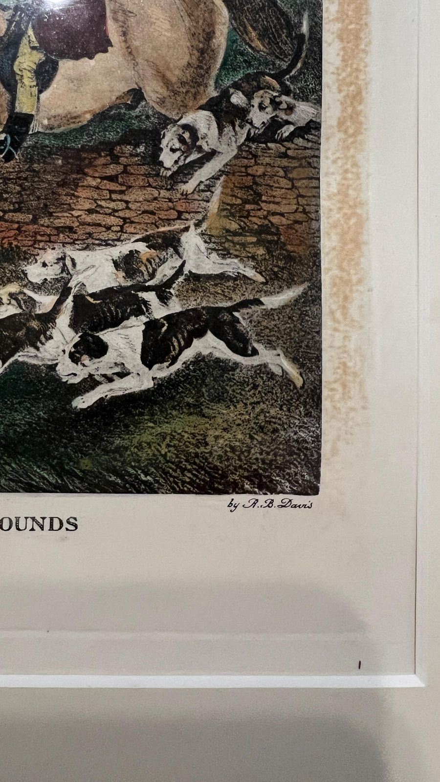 1836 Antique Lithograph By R. B. Davis – W. Long, Huntsman To The Badminton Hounds photo Art