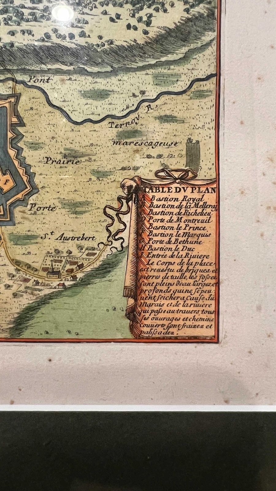 1800s Restrike Of 17th Century Map Of Hesdin, France By Beaulieu After Mortier photo Art