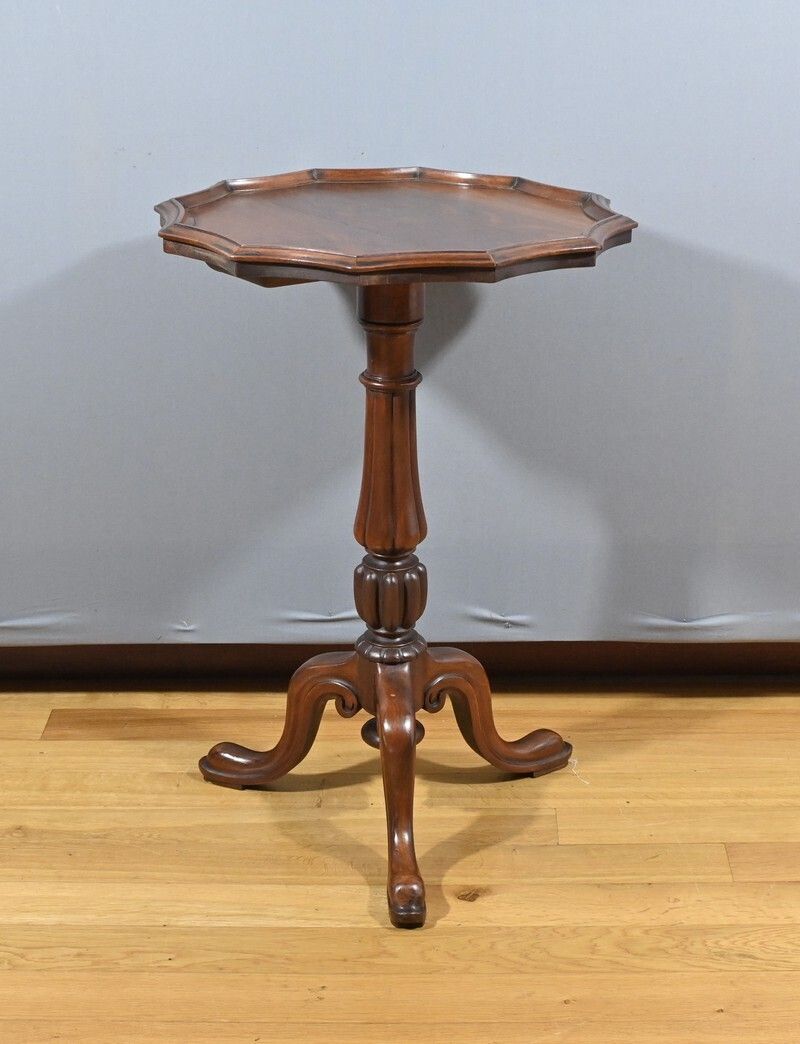 Mahogany Tripod Pedestal Table, Louis Philippe Style – 2nd Half Of The 19th Century