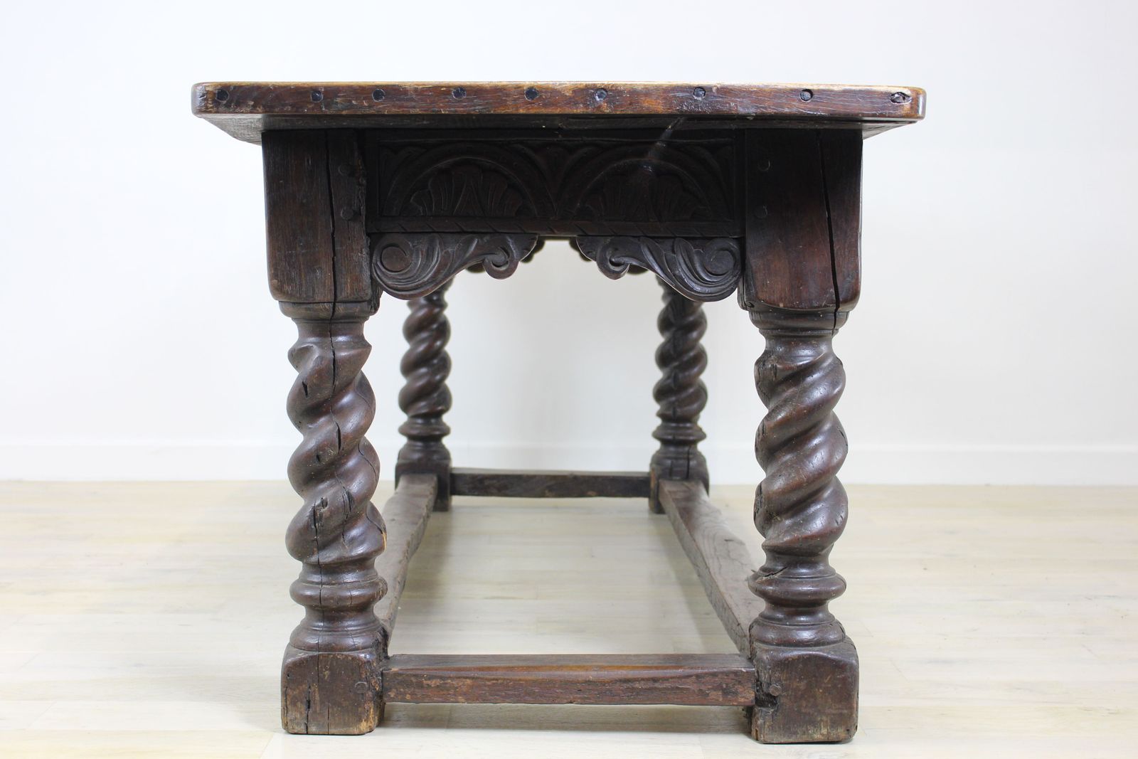 Antique Carved Oak Refectory Table 17th Century And Later photo for sale
