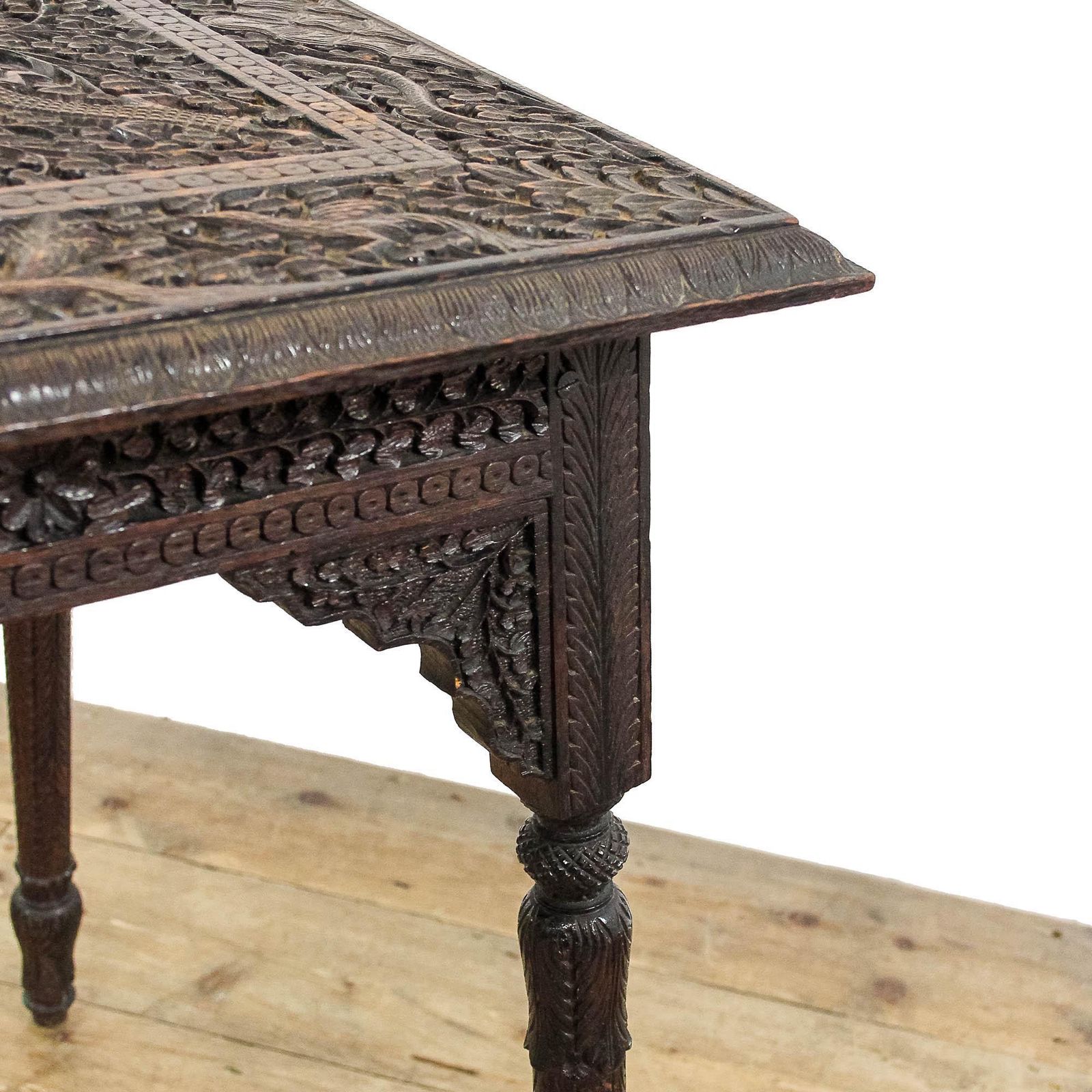 Antique Anglo Indian Carved Side Table | Antique Side Table | Antique Carved Tables | Console Table photo vintage