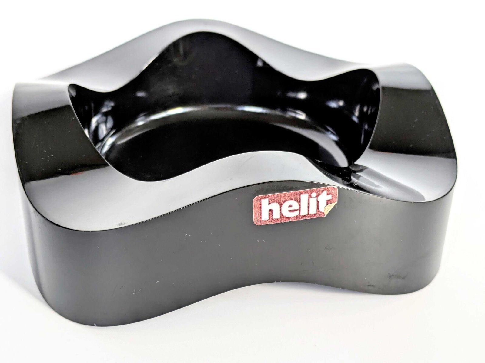 2 X Space Age Ashtrays | Black And White | Walter Zeischegg For Helit Germany, 1960's photo for sale