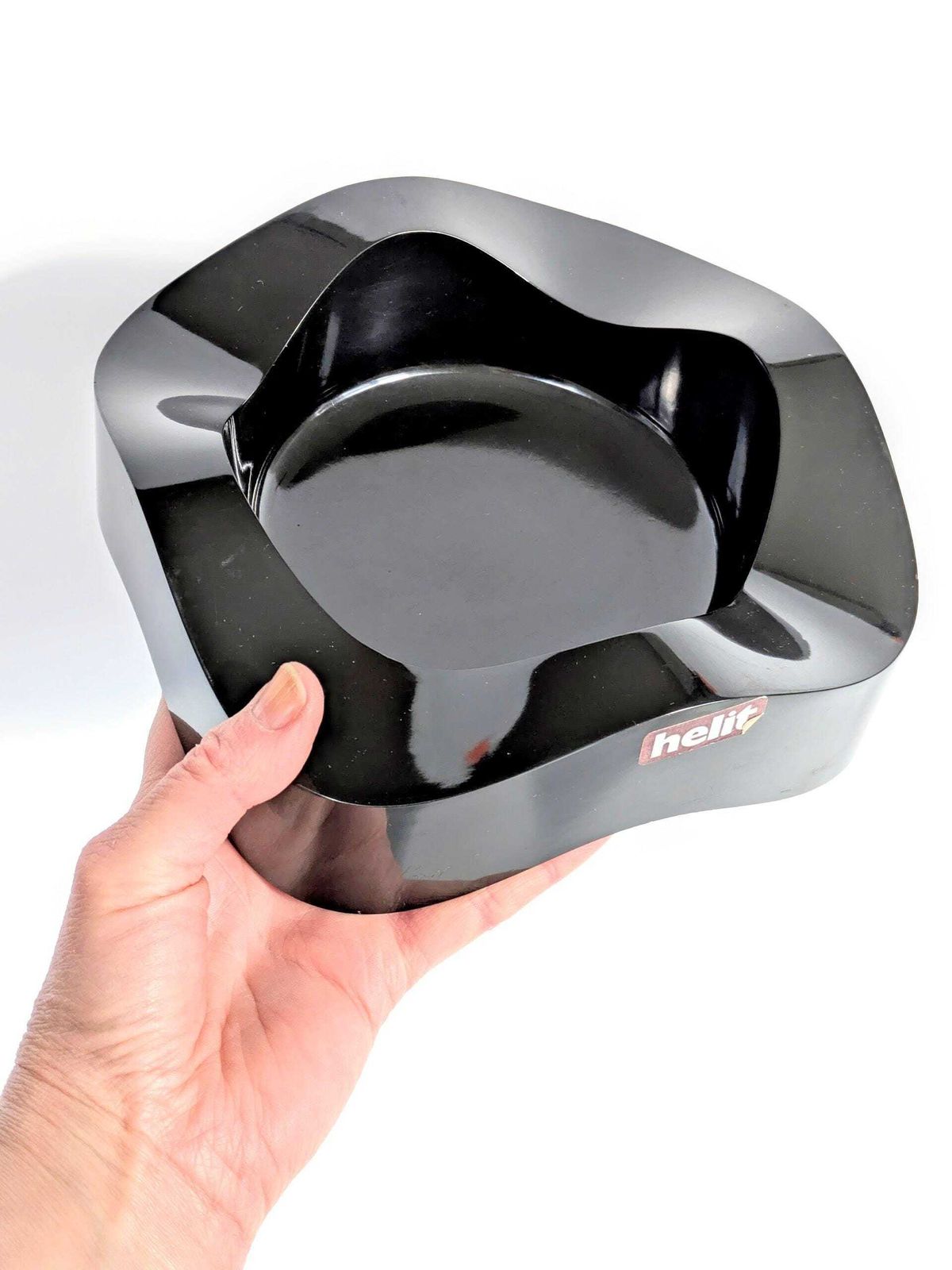 2 X Space Age Ashtrays | Black And White | Walter Zeischegg For Helit Germany, 1960's photo buy