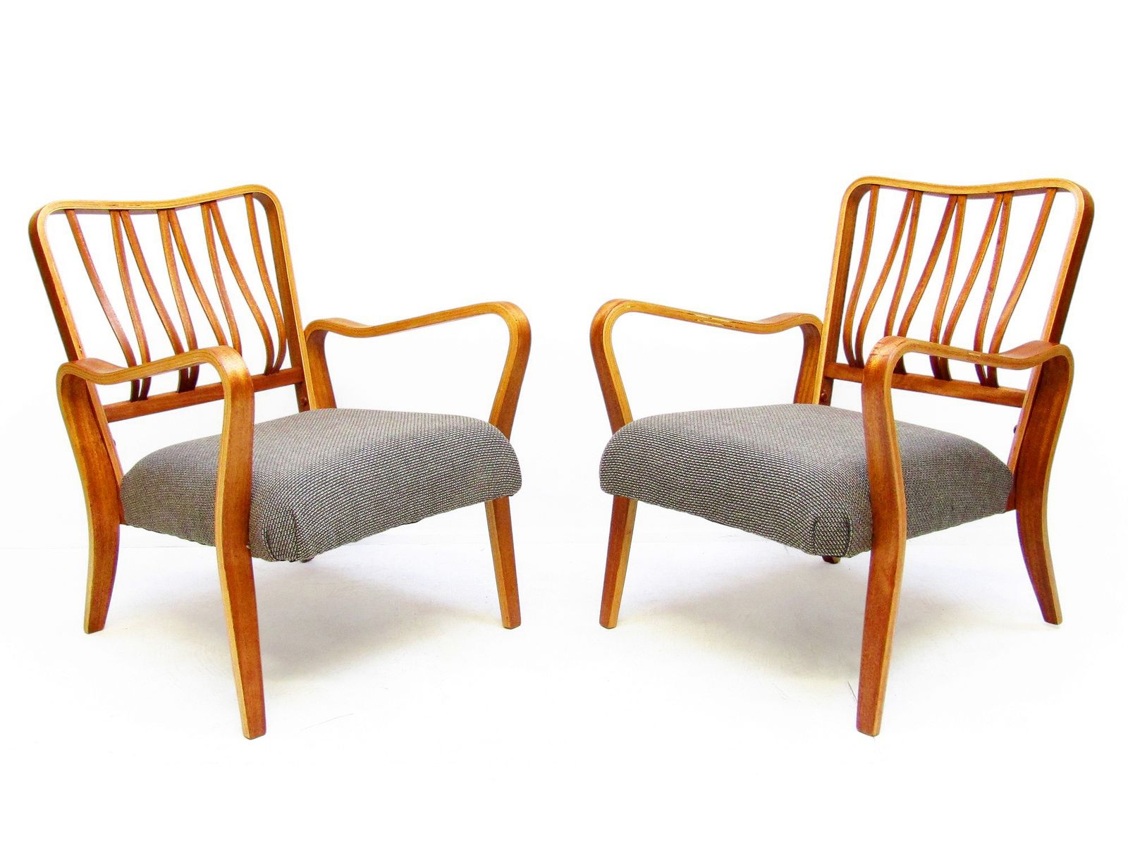 Two 1950s British "Linden" Lounge Chairs In Teak By G A Jenkins