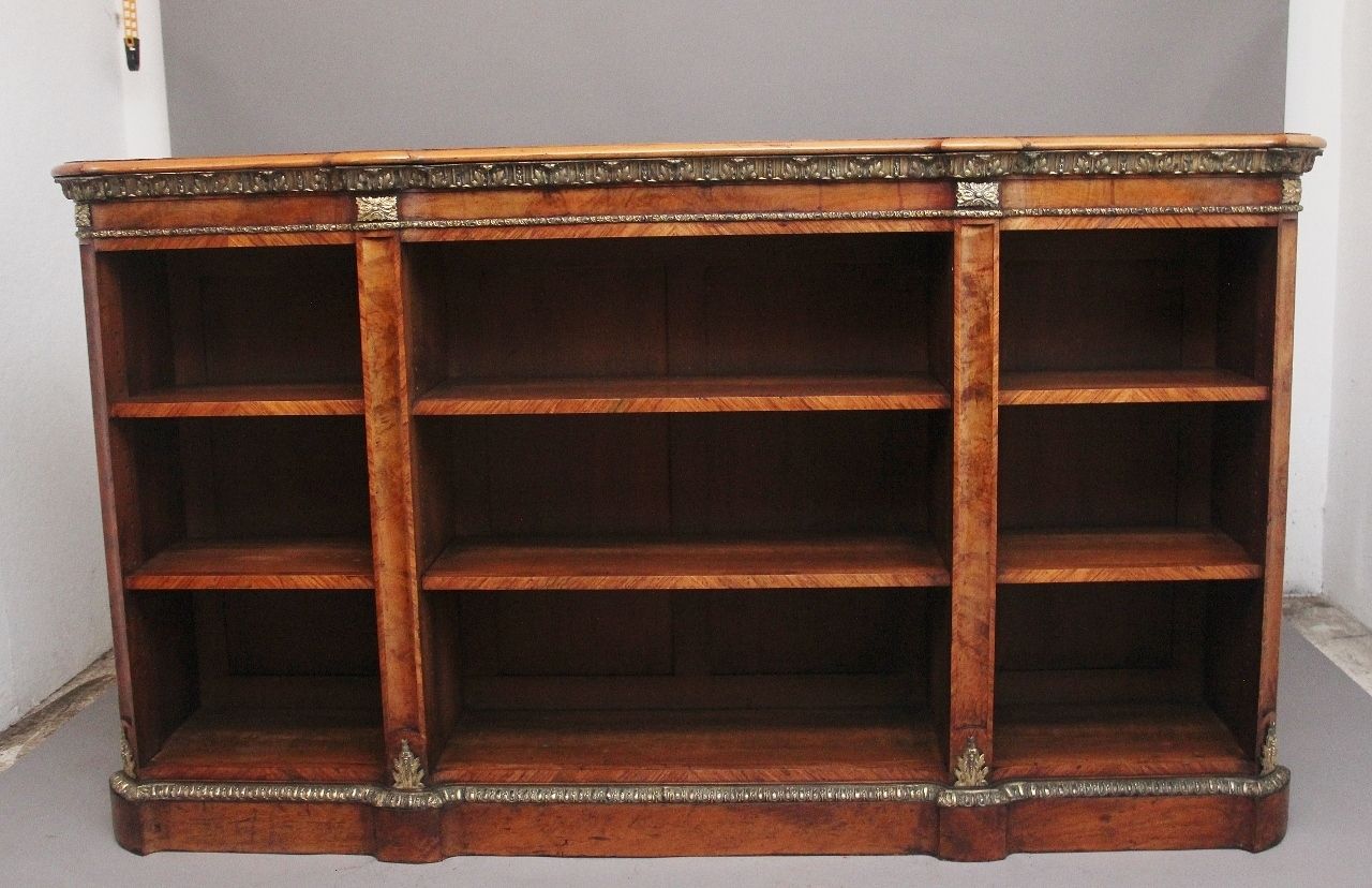 19th Century Walnut And Ormolu Open Bookcase By Johnstone And Jeanes