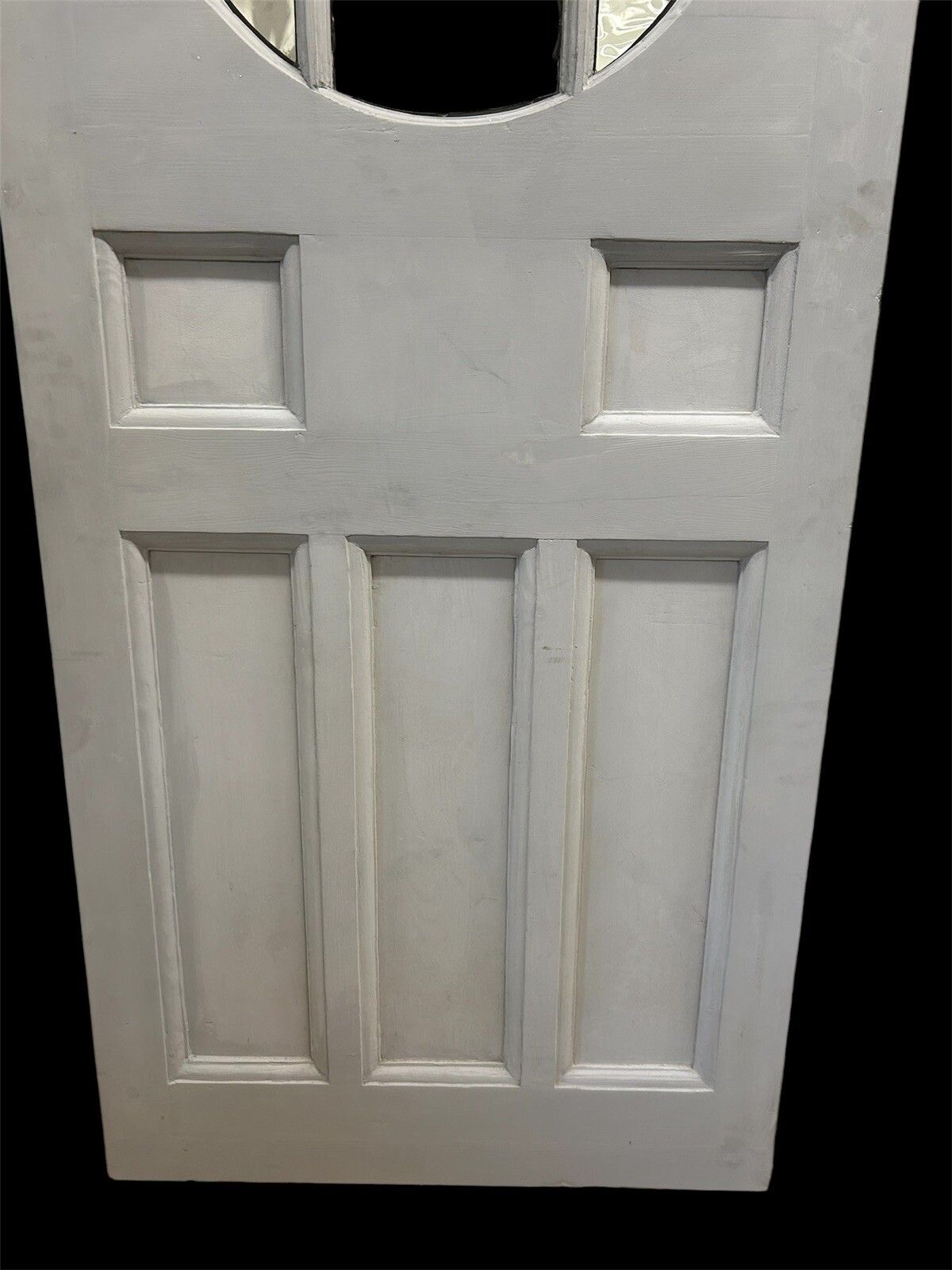 Art Deco Front Door Period Stained Glass Old Reclaimed Antique Lead Wood 20s 30s photo vinterior