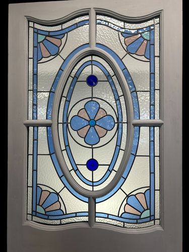 Victorian Stained Glass Front Door Old Antique Period Reclaimed Leaded Wood photo Home Fixtures