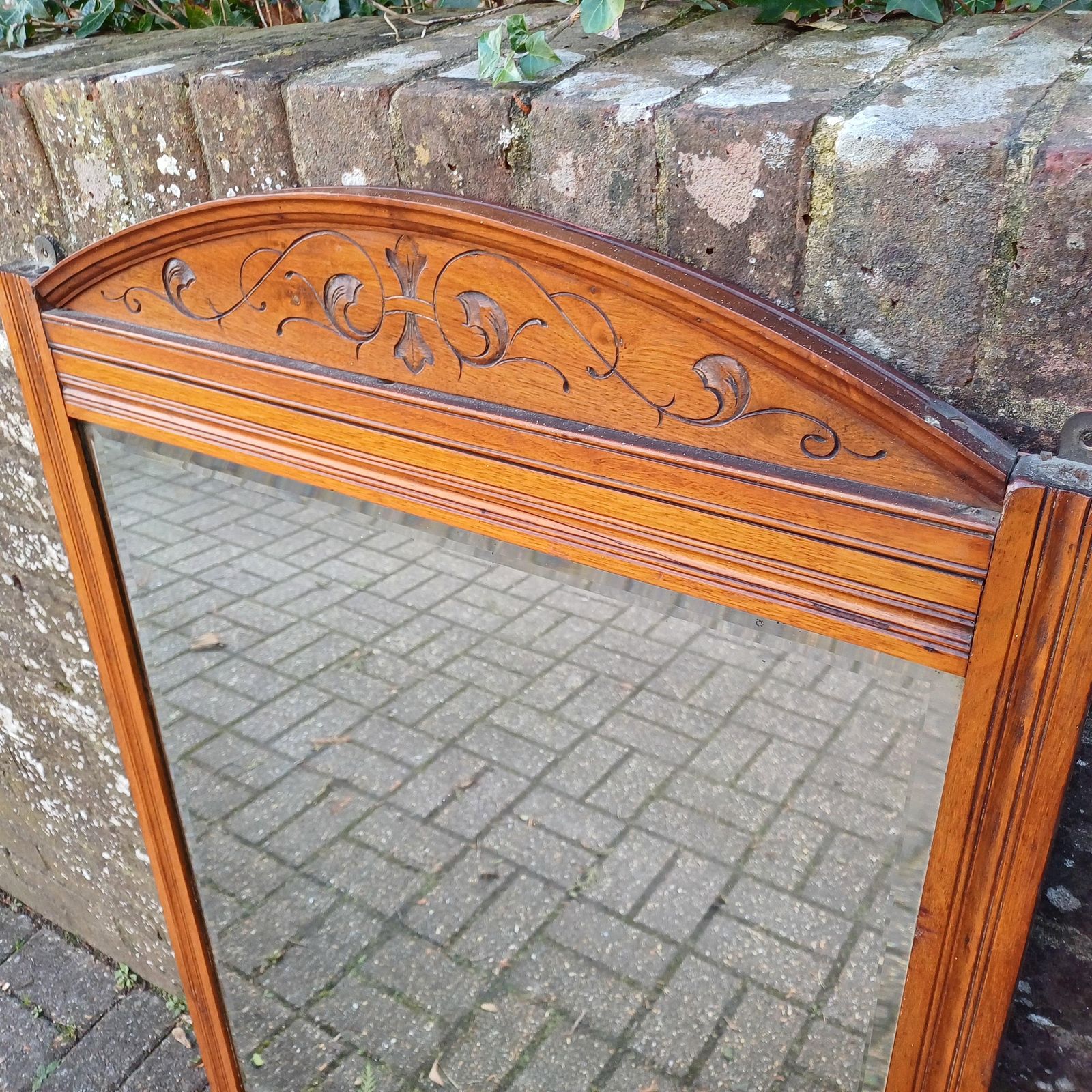 Huge Early 20th Century Large Over Mantel Or Wall Mirror – Exceptional Craftsmanship, Elegant Design 118 X 69 Cm photo buy