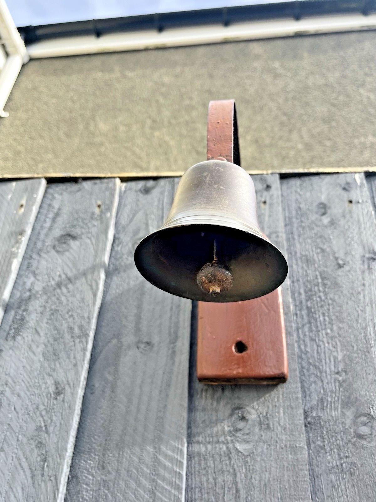 Antique Victorian Shop Keepers Brass Bronze Iron Door Service Bell Loud Ringer photo vinterior