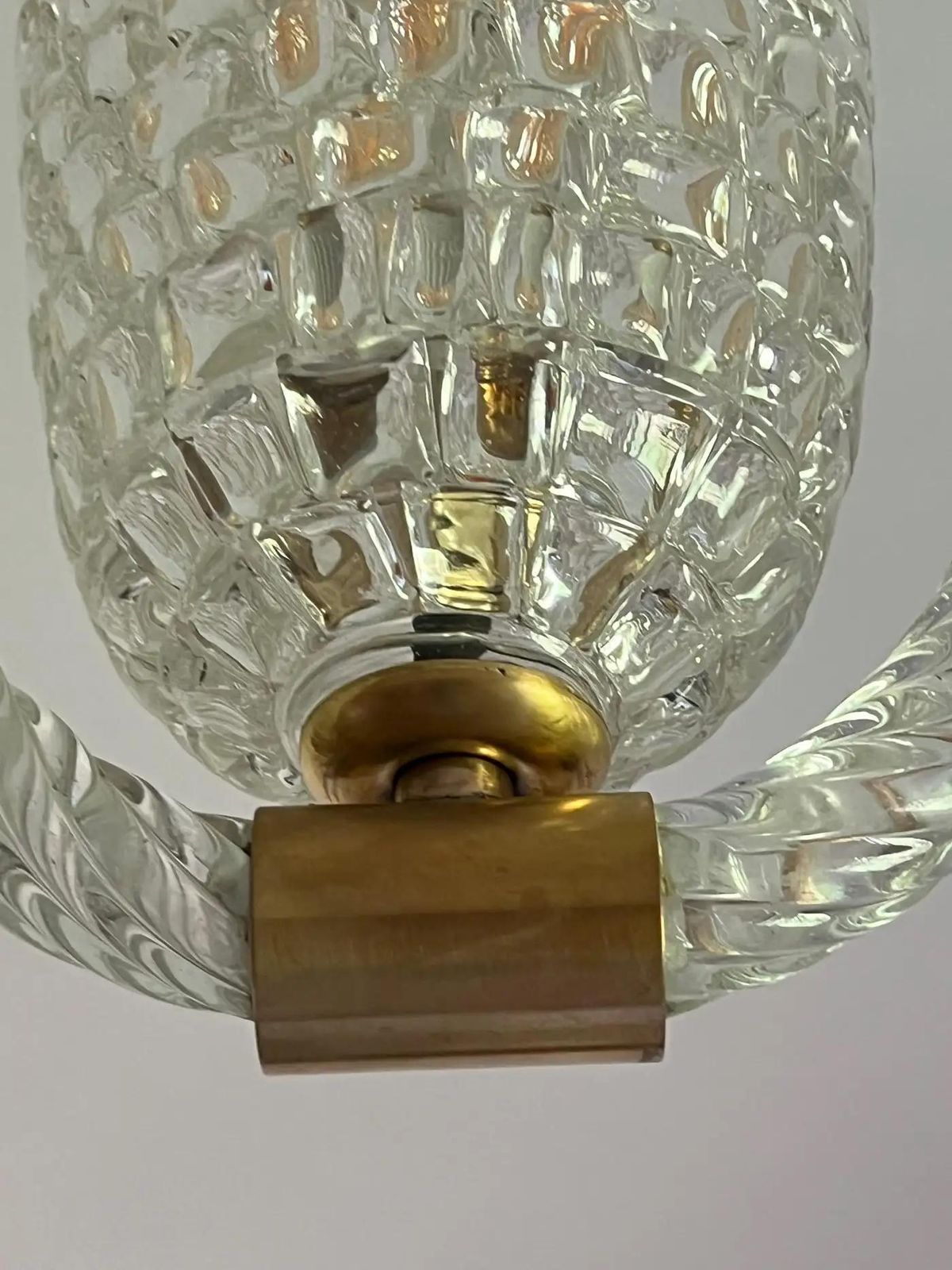 photo for sale Art Deco Chandelier By Ercole Barovier, Murano, 1940s