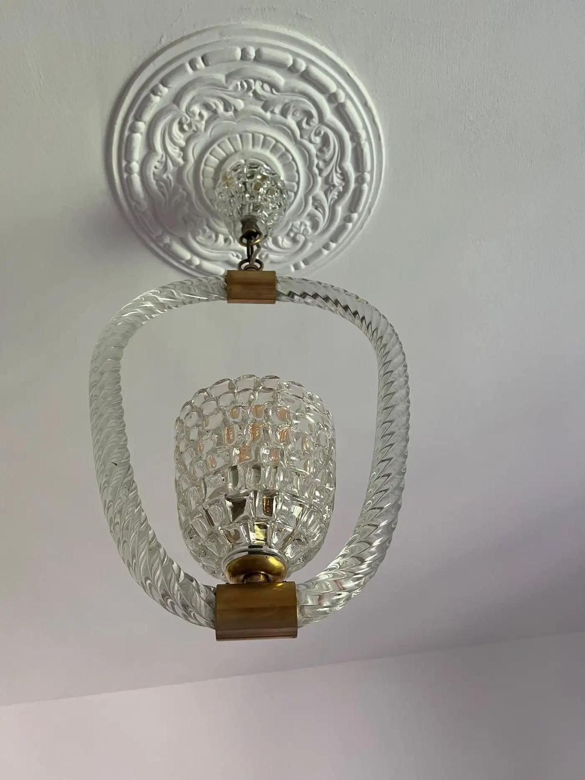 Lighting Art Deco Chandelier By Ercole Barovier, Murano, 1940s photo